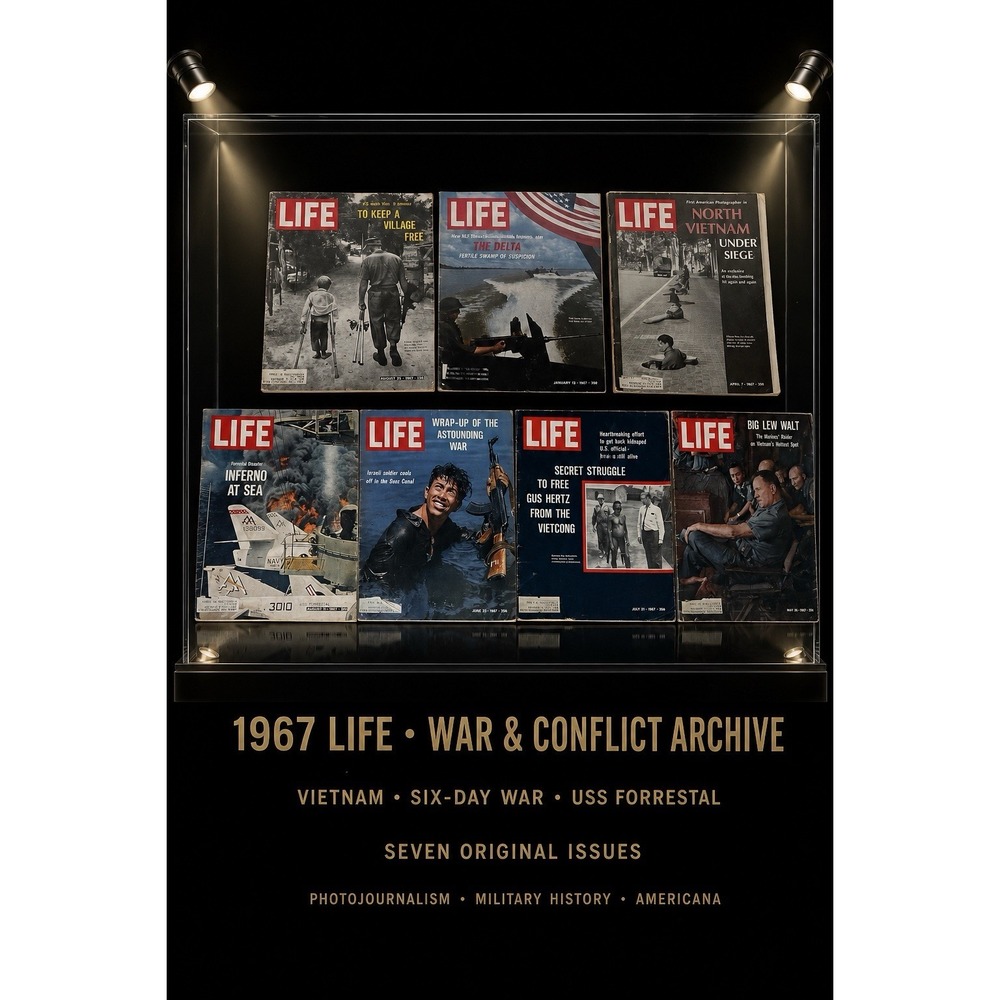 LIFE Magazine 1967 Vietnam War USS Forrestal Six Day War Marines Lot of 7